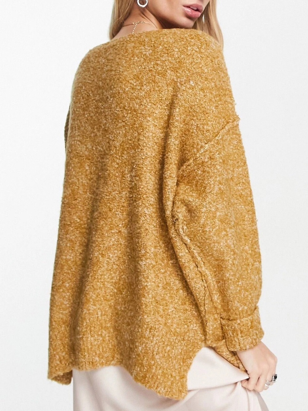 Free People Moira Slouchy Tunic Sweater Honeycomb Oversized Small Cozy